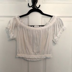 White crop top